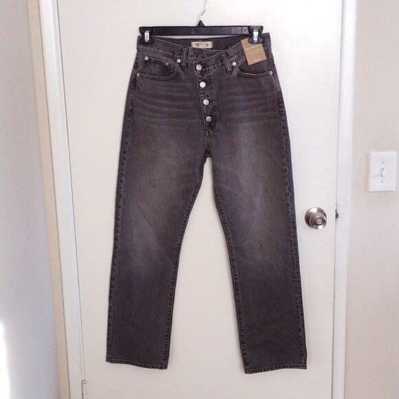 NWT Madewell Cross Tab Edition '90s Straight Jeans Size 28 in Burwick Wash Rigid - Picture 6 of 14